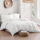 Hotel Soft Microfiber Duvet Cover Set-2000TC Quilt Cover Set & Pillowcases -1 Donna Cover Zipper Closure & 1 x Pillowcases-Breathable Bedding - Wrinkle, Fade, Stain Resistant(White,King)