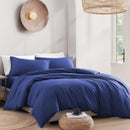 Hotel Soft Microfiber Duvet Cover Set-2000TC Quilt Cover Set & Pillowcases -1 Donna Cover Zipper Closure & 1 x Pillowcases-Breathable Bedding - Wrinkle, Fade, Stain Resistant(Royal blue,King)