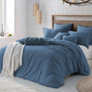 Hotel Soft Microfiber Duvet Cover Set-2000TC Quilt Cover Set & Pillowcases -1 Donna Cover Zipper Closure & 1 x Pillowcases-Breathable Bedding - Wrinkle, Fade, Stain Resistant(Ocean,King)