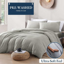 Hotel Soft Microfiber Duvet Cover Set-2000TC Quilt Cover Set & Pillowcases -1 Donna Cover Zipper Closure & 1 x Pillowcases-Breathable Bedding - Wrinkle, Fade, Stain Resistant(Grey,Queen)
