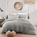 Hotel Soft Microfiber Duvet Cover Set-2000TC Quilt Cover Set & Pillowcases -1 Donna Cover Zipper Closure & 1 x Pillowcases-Breathable Bedding - Wrinkle, Fade, Stain Resistant(Grey,Queen)