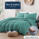 Hotel Soft Microfiber Duvet Cover Set-2000TC Quilt Cover Set & Pillowcases -1 Donna Cover Zipper Closure & 1 x Pillowcases-Breathable Bedding - Wrinkle, Fade, Stain Resistant(Biscay blue,Queen)