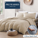 Hotel Soft Microfiber Duvet Cover Set-2000TC Quilt Cover Set & Pillowcases -1 Donna Cover Zipper Closure & 1 x Pillowcases-Breathable Bedding - Wrinkle, Fade, Stain Resistant(Camel Beige,Queen)