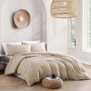 Hotel Soft Microfiber Duvet Cover Set-2000TC Quilt Cover Set & Pillowcases -1 Donna Cover Zipper Closure & 1 x Pillowcases-Breathable Bedding - Wrinkle, Fade, Stain Resistant(Camel Beige,Queen)