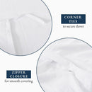Hotel Soft Microfiber Duvet Cover Set-2000TC Quilt Cover Set & Pillowcases -1 Donna Cover Zipper Closure & 1 x Pillowcases-Breathable Bedding - Wrinkle, Fade, Stain Resistant(White,Single)