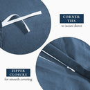 Hotel Soft Microfiber Duvet Cover Set-2000TC Quilt Cover Set & Pillowcases -1 Donna Cover Zipper Closure & 1 x Pillowcases-Breathable Bedding - Wrinkle, Fade, Stain Resistant(Ocean,Single)