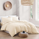 Hotel Soft Microfiber Duvet Cover Set-2000TC Quilt Cover Set & Pillowcases -1 Donna Cover Zipper Closure & 1 x Pillowcases-Breathable Bedding - Wrinkle, Fade, Stain Resistant(Cream White,Single)