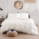 Hotel Soft Microfiber Duvet Cover Set-2000TC Quilt Cover Set & Pillowcases -1 Donna Cover Zipper Closure & 1 x Pillowcases-Breathable Bedding - Wrinkle, Fade, Stain Resistant(Raw white,Super King)