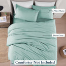 Hotel Soft Microfiber Duvet Cover Set-2000TC Quilt Cover Set & Pillowcases -1 Donna Cover Zipper Closure & 1 x Pillowcases-Breathable Bedding - Wrinkle, Fade, Stain Resistant(Ice Blue,Super King)