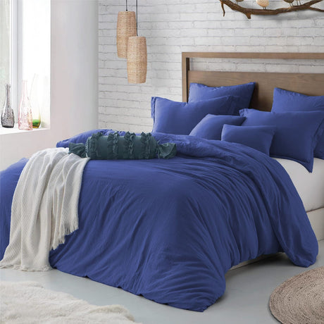Hotel Soft Microfiber Duvet Cover Set-2000TC Quilt Cover Set & Pillowcases -1 Donna Cover Zipper Closure & 1 x Pillowcases-Breathable Bedding - Wrinkle, Fade, Stain Resistant(Royal blue,Super King)