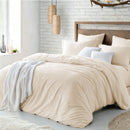 Hotel Soft Microfiber Duvet Cover Set-2000TC Quilt Cover Set & Pillowcases -1 Donna Cover Zipper Closure & 1 x Pillowcases-Breathable Bedding - Wrinkle, Fade, Stain Resistant(Cream White,Super King)