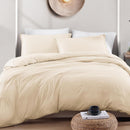 Hotel Soft Microfiber Duvet Cover Set-2000TC Quilt Cover Set & Pillowcases -1 Donna Cover Zipper Closure & 1 x Pillowcases-Breathable Bedding - Wrinkle, Fade, Stain Resistant(Cream White,Super King)