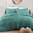 Hotel Soft Microfiber Duvet Cover Set-2000TC Quilt Cover Set & Pillowcases -1 Donna Cover Zipper Closure & 1 x Pillowcases-Breathable Bedding - Wrinkle, Fade, Stain Resistant(Biscay blue,Super King)
