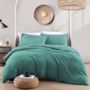 Hotel Soft Microfiber Duvet Cover Set-2000TC Quilt Cover Set & Pillowcases -1 Donna Cover Zipper Closure & 1 x Pillowcases-Breathable Bedding - Wrinkle, Fade, Stain Resistant(Biscay blue,Super King)