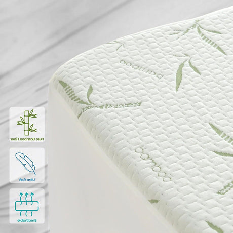 100% Waterproof Single Mattress Protector, Breathable Mattress Cover Single Size Bed, 3D Air Fabric Cooling Bed Pad Cover, Deep Pocket 40cm