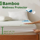 100% Waterproof Super King Mattress Protector, Breathable Mattress Cover Super King Size Bed, 3D Air Fabric Cooling Bed Pad Cover, Deep Pocket 40cm