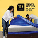 Mattress Bag Mattresses Protector Plastic Moving Storage Dust Cover Carry Bed Waterproof Zipper Packing Reusable Disposal, Extra Thick Heavy Duty, with Handles(Queen）