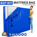 Mattress Bag Mattresses Protector Plastic Moving Storage Dust Cover Carry Bed Waterproof Zipper Packing Reusable Disposal, Extra Thick Heavy Duty, with Handles(Super King)