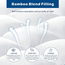 1000GSM Mattress Topper Viscose Derived from Bamboo, Thick Pillowtop Fitted Mattress Cover with 45cm Deep Skirt - Machine Washable Hypoallergenic(Double,white)