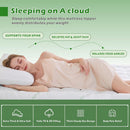 800GSM Mattress Topper Viscose Derived from Bamboo, Thick Pillowtop Fitted Mattress Cover with 45cm Deep Skirt - Machine Washable Hypoallergenic(Double,Green)