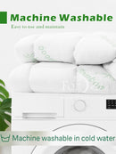 800GSM Mattress Topper Viscose Derived from Bamboo, Thick Pillowtop Fitted Mattress Cover with 45cm Deep Skirt - Machine Washable Hypoallergenic(Double,Green)