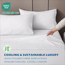 4 Piece Hotel Bamboo Cooling Sheet Set -Ultra Soft 2000TC Breathable Bed Sheets Set with 37 Centimetre Deep Pocket-Cooling Sheets for Hot Sleepers(White,Double)