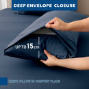 4 Piece Hotel Bamboo Cooling Sheet Set -Ultra Soft 2000TC Breathable Bed Sheets Set with 37 Centimetre Deep Pocket-Cooling Sheets for Hot Sleepers(Navy,Double)