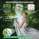 4 Piece Hotel Bamboo Cooling Sheet Set -Ultra Soft 2000TC Breathable Bed Sheets Set with 37 Centimetre Deep Pocket-Cooling Sheets for Hot Sleepers(Silver-gray,Double)