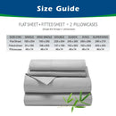 4 Piece Hotel Bamboo Cooling Sheet Set -Ultra Soft 2000TC Breathable Bed Sheets Set with 37 Centimetre Deep Pocket-Cooling Sheets for Hot Sleepers(Silver-gray,Double)