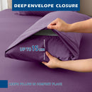 4 Piece Hotel Bamboo Cooling Sheet Set -Ultra Soft 2000TC Breathable Bed Sheets Set with 37 Centimetre Deep Pocket-Cooling Sheets for Hot Sleepers(Purple,King)