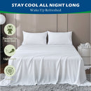 3 Piece Hotel Bamboo Cooling Sheet Set -Ultra Soft 2000TC Breathable Bed Sheets Set with 37 Centimetre Deep Pocket-Cooling Sheets for Hot Sleepers(White,King Single)