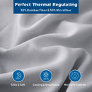 4 Piece Hotel Bamboo Cooling Sheet Set -Ultra Soft 2000TC Breathable Bed Sheets Set with 37 Centimetre Deep Pocket-Cooling Sheets for Hot Sleepers(Silver-gray,Super King)