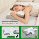 Cervical Neck Pillow for Neck Pain Relief, 2 in 1 Ergonomic Orthopedic Bed Pillow for Sleeping, Memory Foam Pillows for Side, Back & Stomach Sleepers with Removable Pillowcase