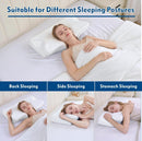Bamboo Cervical Pillow for Neck and Shoulder Pain Relief Ergonomic Bed Pillow, Cooling Ergonomic Memory Foam Pillow Butterfly Shape for Side Back Stomach Sleeping Use with Breathable Cooling Pillowcase