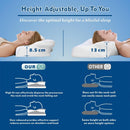 Bamboo Cervical Pillow for Neck and Shoulder Pain Relief Ergonomic Bed Pillow, Cooling Ergonomic Memory Foam Pillow Butterfly Shape for Side Back Stomach Sleeping Use with Breathable Cooling Pillowcase
