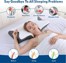 Bamboo Cervical Pillow for Neck and Shoulder Pain Relief Ergonomic Bed Pillow, Cooling Ergonomic Memory Foam Pillow Butterfly Shape for Side Back Stomach Sleeping Use with Breathable Cooling Pillowcase