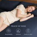 2000TC Hotel Quality Fitted Sheets - 2 Piece Fitted Sheets  -Breathable Bedding - Wrinkle, Fade, Stain Resistant- 16inch/40cm Deep Pocket Fitted Bed Sheets-Wrinkle and Fade Resistant,(Navy,King)