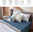 2000TC Hotel Quality Fitted Sheets - 2 Piece Fitted Sheets  -Breathable Bedding - Wrinkle, Fade, Stain Resistant- 16inch/40cm Deep Pocket Fitted Bed Sheets-Wrinkle and Fade Resistant,(Navy,King)