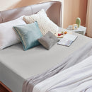 2000TC Hotel Quality Fitted Sheets - 2 Piece Fitted Sheets  -Breathable Bedding - Wrinkle, Fade, Stain Resistant- 16inch/40cm Deep Pocket Fitted Bed Sheets-Wrinkle and Fade Resistant,(Silver-gray,King)