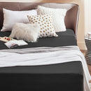 2000TC Hotel Quality Fitted Sheets - 2 Piece Fitted Sheets  -Breathable Bedding - Wrinkle, Fade, Stain Resistant- 16inch/40cm Deep Pocket Fitted Bed Sheets-Wrinkle and Fade Resistant,(Black,Queen)