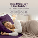 Hotel Quality Fitted Sheet - 1 Piece Fitted Sheet  -Breathable Bedding - Wrinkle, Fade, Stain Resistant- 16inch/40cm Deep Pocket Fitted Bed Sheet-Wrinkle and Fade Resistant,(Purple,Queen)