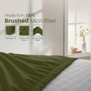Hotel Quality Fitted Sheet - 1 Piece Fitted Sheet  -Breathable Bedding - Wrinkle, Fade, Stain Resistant- 16inch/40cm Deep Pocket Fitted Bed Sheet-Wrinkle and Fade Resistant,(Olive green,Super King)