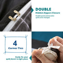 3 Piece Hotel Soft Microfiber Quilt Cover Set-2000TC Duvet/Donna Cover Set & Pillowcases -1 Quilt Cover Zipper Closure & 1 x Pillowcases-Breathable Bedding - Wrinkle, Fade, Stain Resistant(Bohemian,Double)