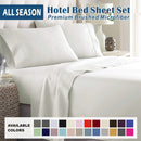 4 Piece Bed Sheet Set- Bedding Sheets & Pillowcases -Breathable Bedding - Wrinkle, Fade, Stain Resistant-Deep Pocket Flat Fitted Bed Sheet Set(Raw white,Double)