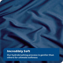 3 Piece Hotel Soft Microfiber Quilt Cover Set-2000TC Duvet/Donna Cover Set & Pillowcases -1 Quilt Cover Zipper Closure & 1 x Pillowcases-Breathable Bedding - Wrinkle, Fade, Stain Resistant(Navy,King)