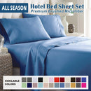 4 Piece Bed Sheet Set- Bedding Sheets & Pillowcases -Breathable Bedding - Wrinkle, Fade, Stain Resistant-Deep Pocket Flat Fitted Bed Sheet Set(Ocean,King)