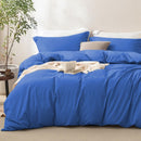 2 Piece Hotel Soft Microfiber Quilt Cover Set-2000TC Duvet/Donna Cover Set & Pillowcases -1 Quilt Cover Zipper Closure & 1 x Pillowcases-Breathable Bedding - Wrinkle, Fade, Stain Resistant(Royal blue,King Single)