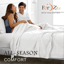 3 Piece Bed Sheet Set- Bedding Sheets & Pillowcases -Breathable Bedding - Wrinkle, Fade, Stain Resistant-Deep Pocket Flat Fitted Bed Sheet Set(White,King Single)