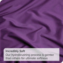 3 Piece Bed Sheet Set- Bedding Sheets & Pillowcases -Breathable Bedding - Wrinkle, Fade, Stain Resistant-Deep Pocket Flat Fitted Bed Sheet Set(Purple,King Single)