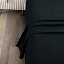 Elegant Comfort Premium Hotel Quality 1-Piece King Single Flat Sheet, Luxury and Softest 2000 Thread Count Bedding Flat Sheet(King Single,Black)